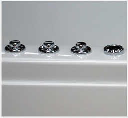 raised control buttons